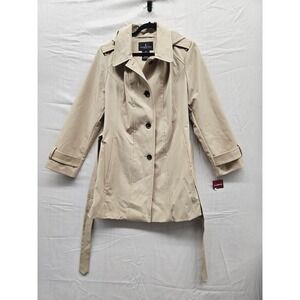 London Fog Women’s Hooded Belted Trench Coat // XL